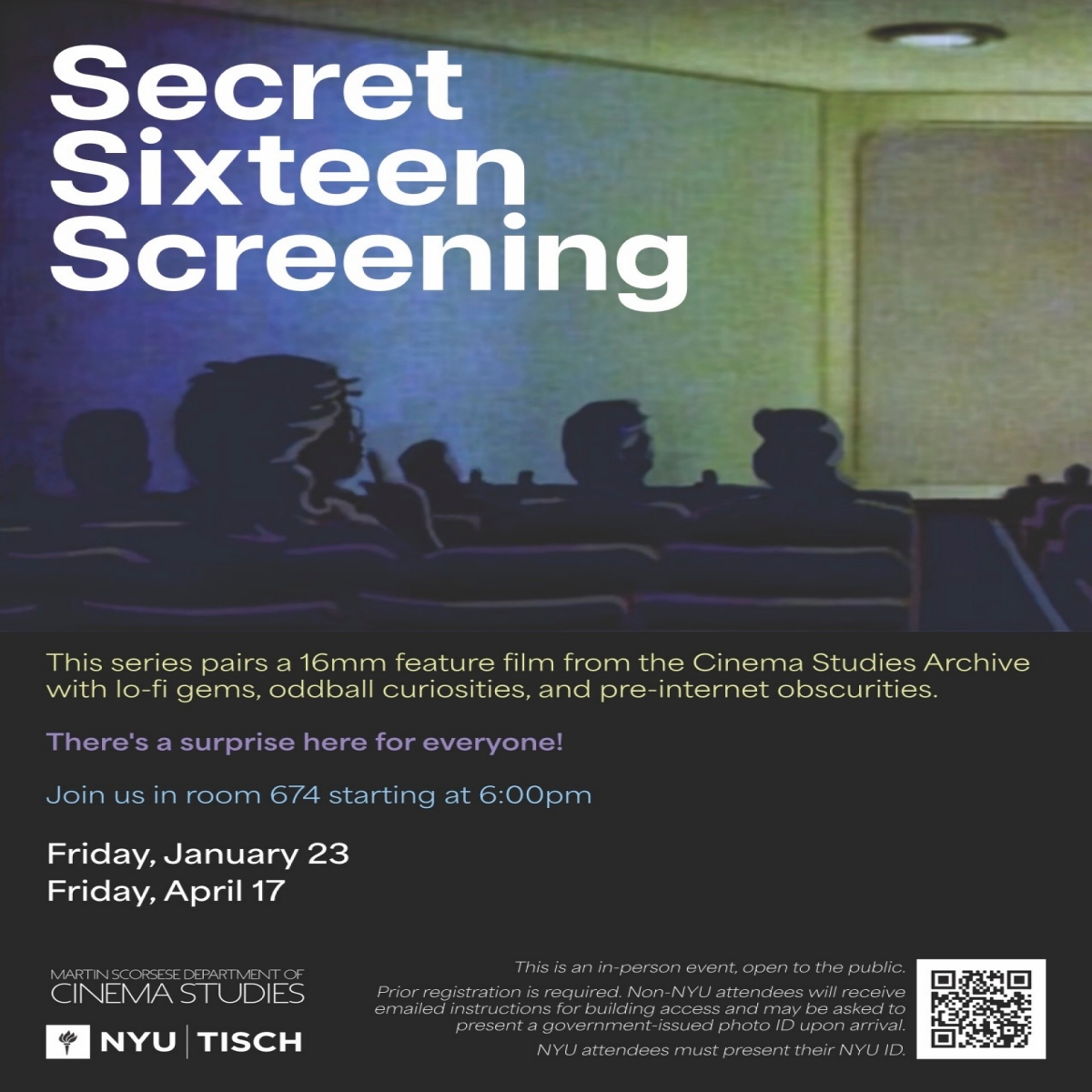 Flyer for Secret Sixteen Screening